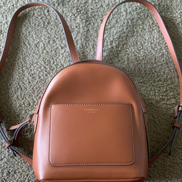 cognac backpack purse